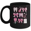 Pink Coquette Bow Cute Teeth Dentist Squad Dental Assistant Mug | teecentury