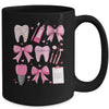 Pink Coquette Bow Cute Teeth Dentist Squad Dental Assistant Mug | teecentury