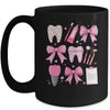 Pink Coquette Bow Cute Teeth Dentist Squad Dental Assistant Mug | teecentury