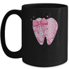 Pink Coquette Bow Dental Assistant Cute Teeth Dentist Squad Mug | teecentury