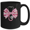 Pink Coquette Nurse Stethoscope Bow Nurse Appreciation Mug | teecentury
