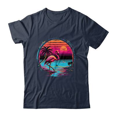 Pink Flamingo Beach Summer Vibes Palm Tree Tropical Summer Shirt & Tank Top | teecentury