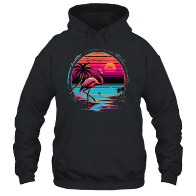 Pink Flamingo Beach Summer Vibes Palm Tree Tropical Summer Shirt & Tank Top | teecentury
