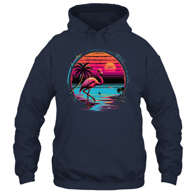Pink Flamingo Beach Summer Vibes Palm Tree Tropical Summer Shirt & Tank Top | teecentury