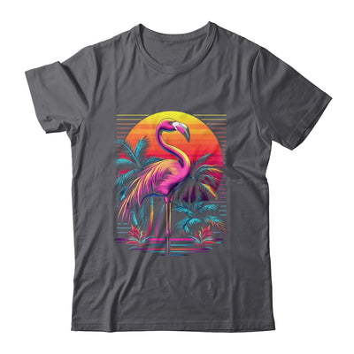 Pink Flamingo Beach Summer Vibes Tree Palm Tropical Summer Shirt & Tank Top | teecentury