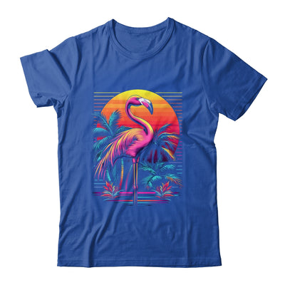 Pink Flamingo Beach Summer Vibes Tree Palm Tropical Summer Shirt & Tank Top | teecentury