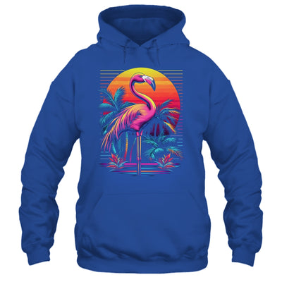 Pink Flamingo Beach Summer Vibes Tree Palm Tropical Summer Shirt & Tank Top | teecentury