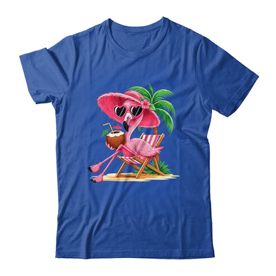 Pink Flamingo Summer Vibes Beach Palm Tree Summer Vacation Shirt & Tank Top | teecentury