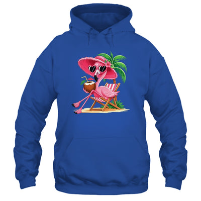 Pink Flamingo Summer Vibes Beach Palm Tree Summer Vacation Shirt & Tank Top | teecentury