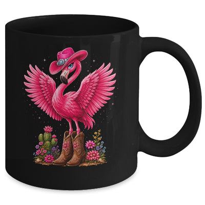 Pink Flamingo Tropical Bird Western Country Cowgirl Boots Mug | teecentury