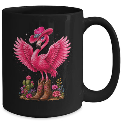 Pink Flamingo Tropical Bird Western Country Cowgirl Boots Mug | teecentury