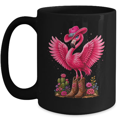 Pink Flamingo Tropical Bird Western Country Cowgirl Boots Mug | teecentury