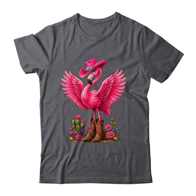 Pink Flamingo Tropical Bird Western Country Cowgirl Boots Shirt & Tank Top | teecentury