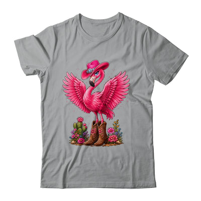 Pink Flamingo Tropical Bird Western Country Cowgirl Boots Shirt & Tank Top | teecentury