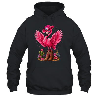 Pink Flamingo Tropical Bird Western Country Cowgirl Boots Shirt & Tank Top | teecentury
