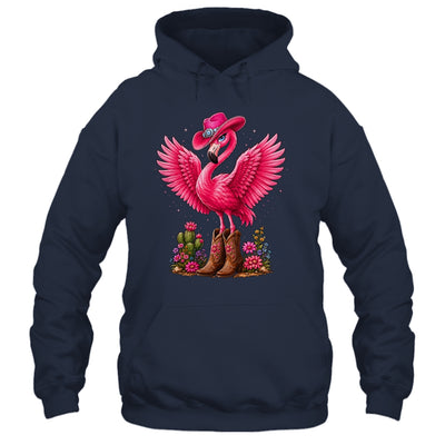 Pink Flamingo Tropical Bird Western Country Cowgirl Boots Shirt & Tank Top | teecentury