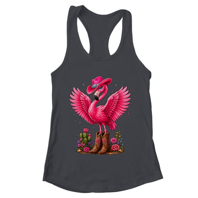 Pink Flamingo Tropical Bird Western Country Cowgirl Boots Shirt & Tank Top | teecentury