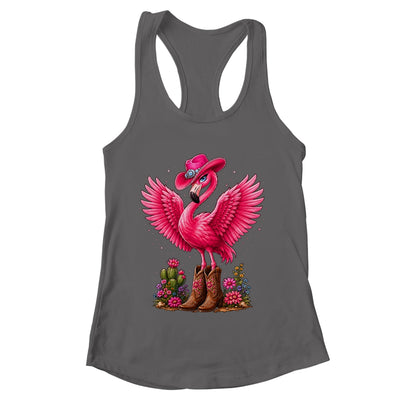 Pink Flamingo Tropical Bird Western Country Cowgirl Boots Shirt & Tank Top | teecentury