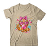 Pink Gingerbread Girl With Sunglasses Blowing Bubble Xmas Shirt & Sweatshirt | teecentury