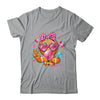Pink Gingerbread Girl With Sunglasses Blowing Bubble Xmas Shirt & Sweatshirt | teecentury