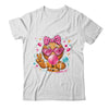 Pink Gingerbread Girl With Sunglasses Blowing Bubble Xmas Shirt & Sweatshirt | teecentury