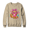 Pink Gingerbread Girl With Sunglasses Blowing Bubble Xmas Shirt & Sweatshirt | teecentury