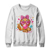 Pink Gingerbread Girl With Sunglasses Blowing Bubble Xmas Shirt & Sweatshirt | teecentury
