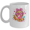 Pink Gingerbread Girl With Sunglasses Blowing Bubble Xmas Mug | teecentury