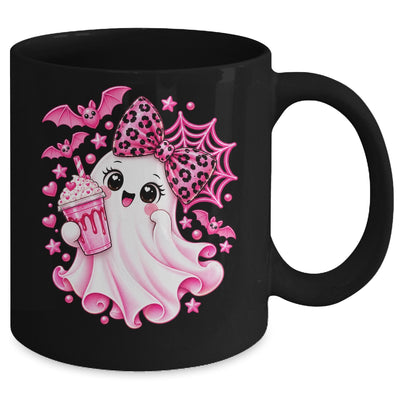 Pink Halloween Ghost Pumpkin Coffee Spooky Women Girls Mug | teecentury