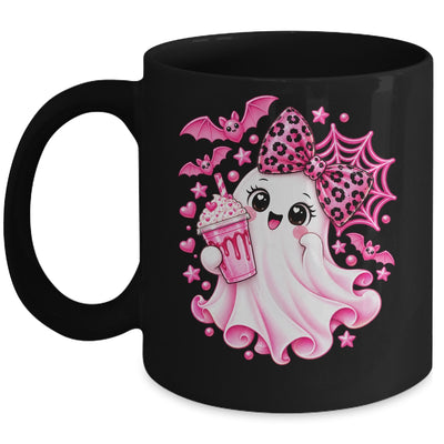 Pink Halloween Ghost Pumpkin Coffee Spooky Women Girls Mug | teecentury
