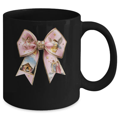 Pink Jesus Christmas Coquette Bow Christmas Nativity Women Mug | teecentury