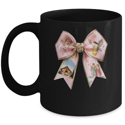 Pink Jesus Christmas Coquette Bow Christmas Nativity Women Mug | teecentury