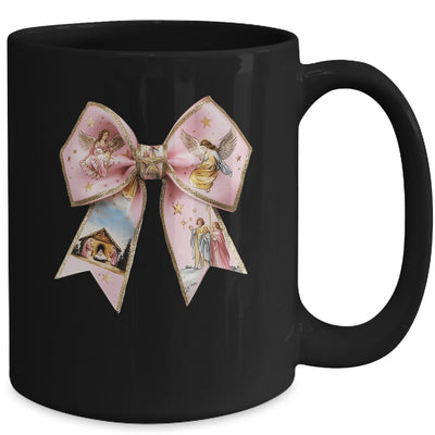 Pink Jesus Christmas Coquette Bow Christmas Nativity Women Mug | teecentury