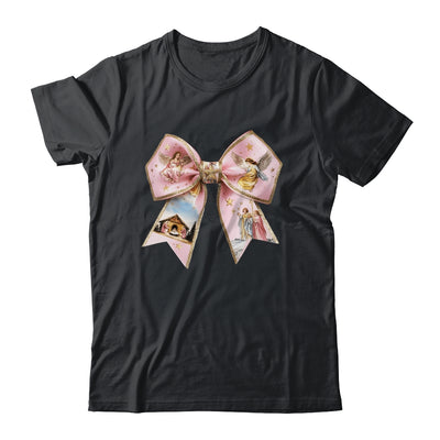 Pink Jesus Christmas Coquette Bow Christmas Nativity Women Shirt & Sweatshirt | teecentury