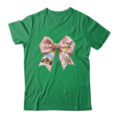 Pink Jesus Christmas Coquette Bow Christmas Nativity Women Shirt & Sweatshirt | teecentury