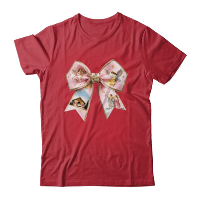Pink Jesus Christmas Coquette Bow Christmas Nativity Women Shirt & Sweatshirt | teecentury