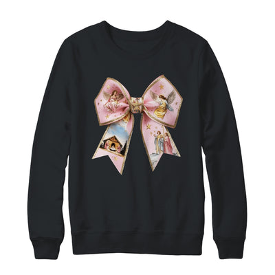 Pink Jesus Christmas Coquette Bow Christmas Nativity Women Shirt & Sweatshirt | teecentury