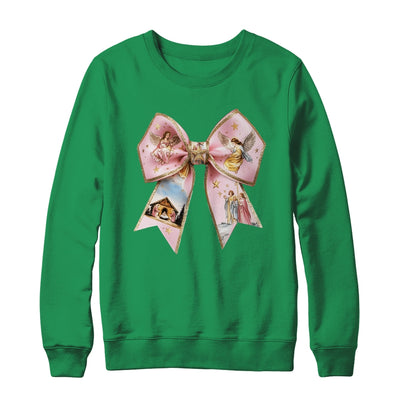Pink Jesus Christmas Coquette Bow Christmas Nativity Women Shirt & Sweatshirt | teecentury