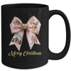 Pink Jesus Merry Christmas Coquette Bow Christmas Nativity Mug | teecentury