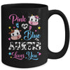 Pink Or Blue Auntie Loves You Cow Baby Gender Reveal Mug | teecentury