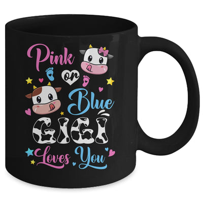 Pink Or Blue Gigi Loves You Cow Baby Gender Reveal Mug | teecentury