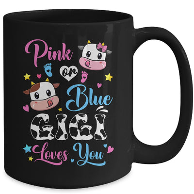 Pink Or Blue Gigi Loves You Cow Baby Gender Reveal Mug | teecentury