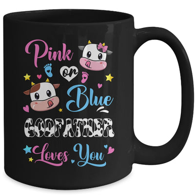 Pink Or Blue Godfather Loves You Cow Baby Gender Reveal Mug | teecentury