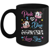 Pink Or Blue Godmother Loves You Cow Baby Gender Reveal Mug | teecentury