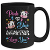 Pink Or Blue Godmother Loves You Cow Baby Gender Reveal Mug | teecentury