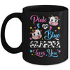 Pink Or Blue Grandpa Loves You Cow Baby Gender Reveal Mug | teecentury