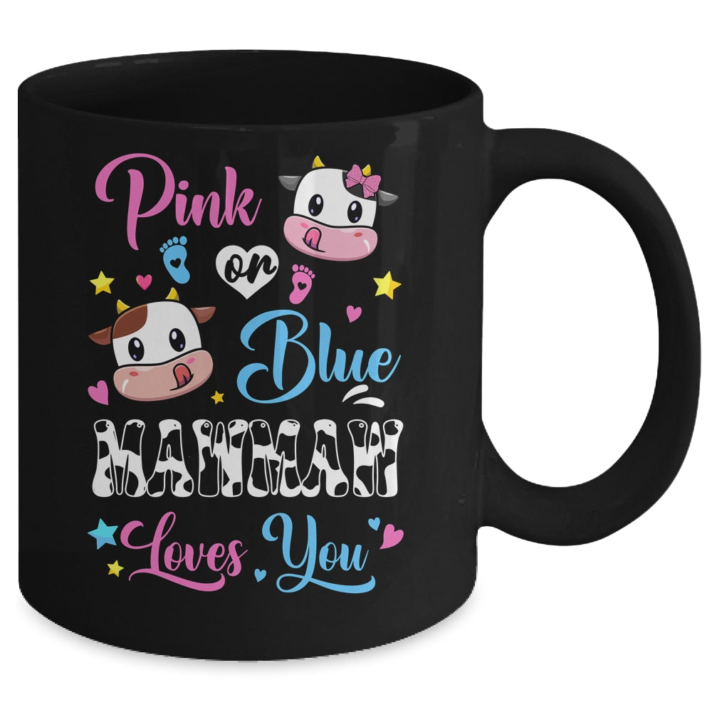 Pink Or Blue Mawmaw Loves You Cow Baby Gender Reveal Mug | teecentury