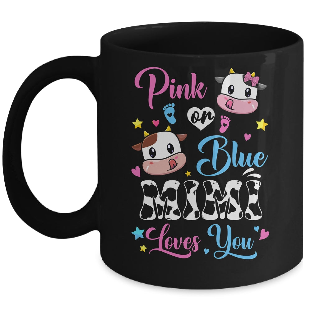 Pink Or Blue Mimi Loves You Cow Baby Gender Reveal Mug | teecentury