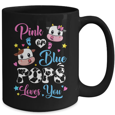 Pink Or Blue Pops Loves You Cow Baby Gender Reveal Mug | teecentury