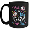 Pink Or Blue Pops Loves You Cow Baby Gender Reveal Mug | teecentury